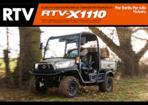 Kommuniális traktorok - elülső felfüggesztéssel Kubota RTV X1110 TW  