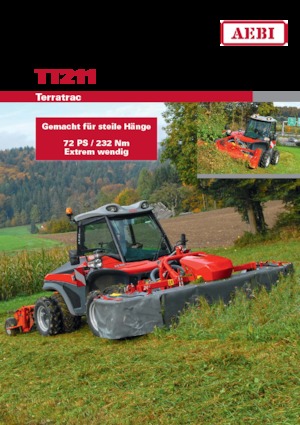 Kommuniális traktorok - elülső felfüggesztéssel Aebi TT 211