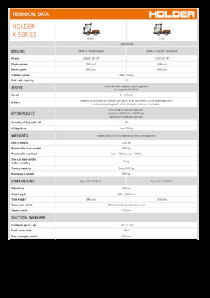 Benzines multifunkciós kommunális járművek Holder X 45i