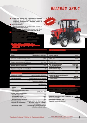 Kompakt kommunális traktorok Belarus 320.4