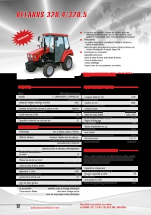 Kompakt kommunális traktorok Belarus 320.4