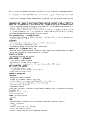 Kompakt kommunális traktorok AGT AGT 835 T