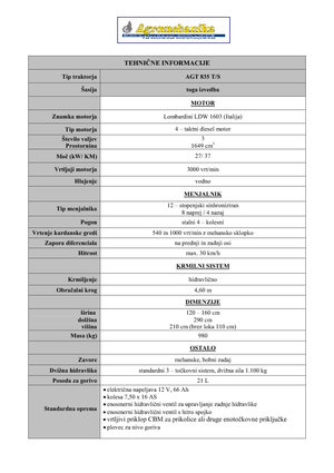 Kompakt kommunális traktorok AGT AGT 835 T