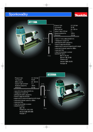 Szög és kapocsbelövők Makita AT2550A