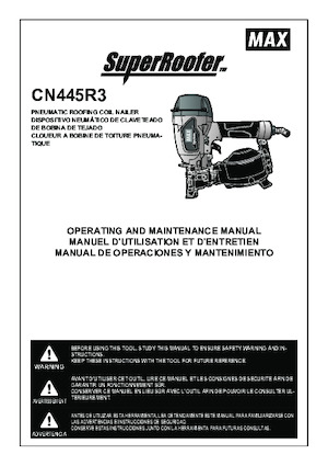 Szög és kapocsbelövők MAX USA CORP. CN445R3