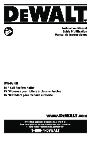 Szög és kapocsbelövők DEWALT DW46RN