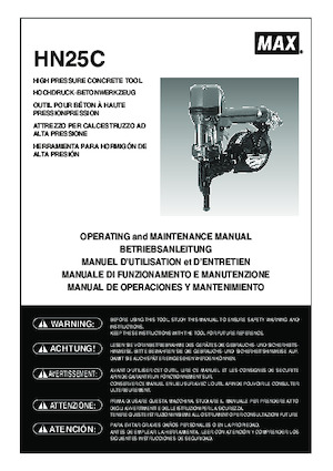 Szög és kapocsbelövők MAX USA CORP. HN25C