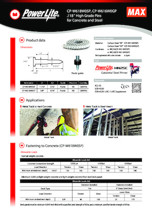 Szög és kapocsbelövők MAX USA CORP. HN25C