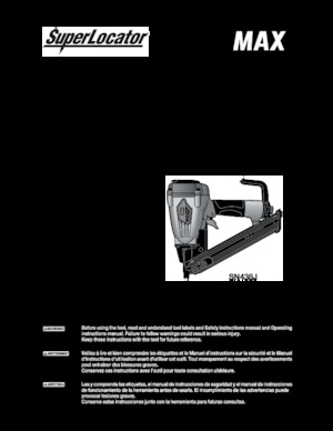 Szög és kapocsbelövők MAX USA CORP. SN438J