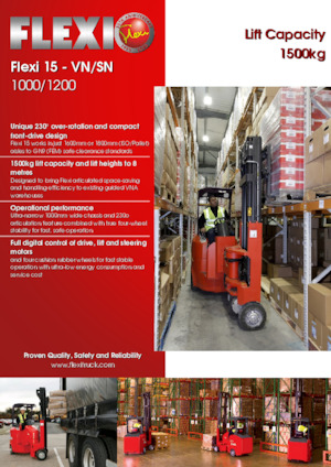 Szűkfolyosós targoncák VNA Flexi 15VN