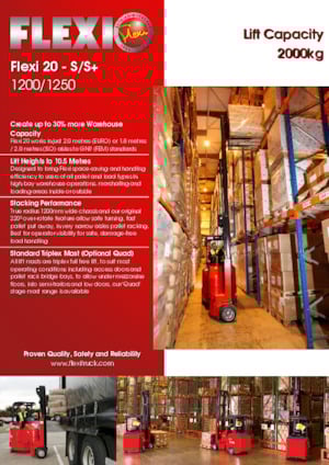 Szűkfolyosós targoncák VNA Flexi 20S