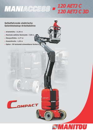 Gumikerekes töretőgémes munkaállványok Manitou 120 AETJ C