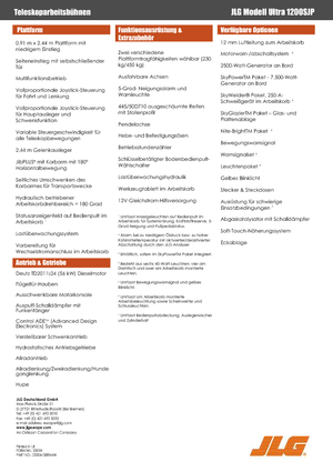 Gumikerekes töretőgémes munkaállványok JLG 1200SJP