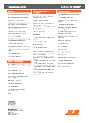 Gumikerekes töretőgémes munkaállványok JLG 1200SJP