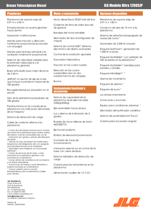 Gumikerekes töretőgémes munkaállványok JLG 1200SJP