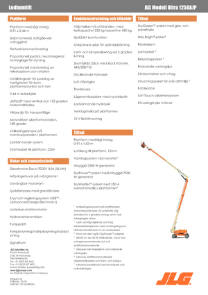 Gumikerekes töretőgémes munkaállványok JLG 1250AJP