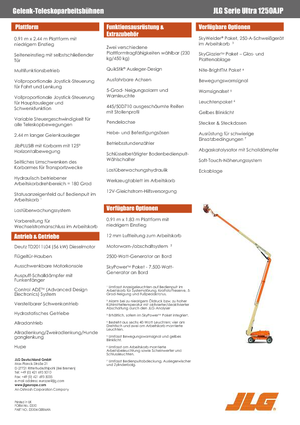 Gumikerekes töretőgémes munkaállványok JLG 1250AJP