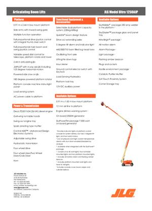 Gumikerekes töretőgémes munkaállványok JLG 1250AJP