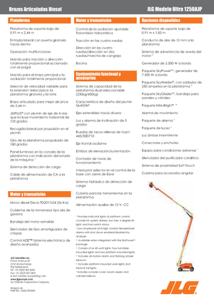 Gumikerekes töretőgémes munkaállványok JLG 1250AJP