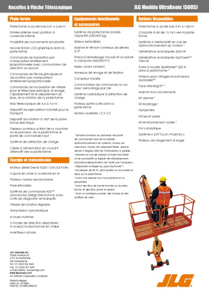 Gumikerekes töretőgémes munkaállványok JLG 1500SJ