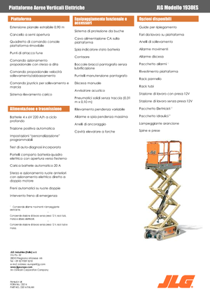 Gumikerekes ollós személyemelők JLG 1930ES