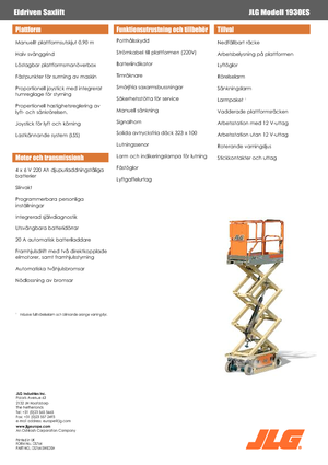 Gumikerekes ollós személyemelők JLG 1930ES