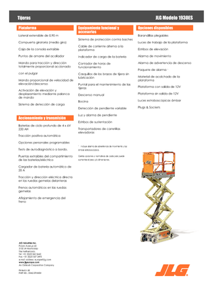 Gumikerekes ollós személyemelők JLG 1930ES