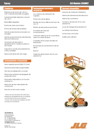 Gumikerekes ollós személyemelők JLG 260MRTA