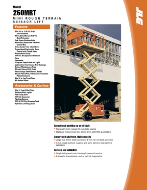 Gumikerekes ollós személyemelők JLG 260MRTA