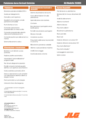 Gumikerekes ollós személyemelők JLG 2630 ES