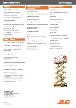 Gumikerekes ollós személyemelők JLG 2630 ES