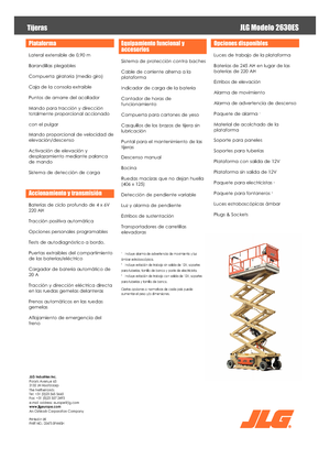 Gumikerekes ollós személyemelők JLG 2630 ES