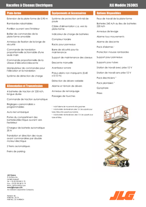 Gumikerekes ollós személyemelők JLG 2630 ES