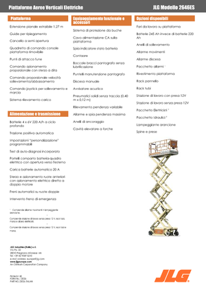 Gumikerekes ollós személyemelők JLG 2646ES