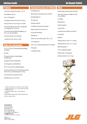 Gumikerekes ollós személyemelők JLG 2646ES