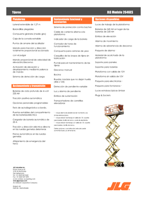 Gumikerekes ollós személyemelők JLG 2646ES