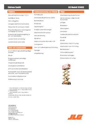 Gumikerekes ollós személyemelők JLG 3246ES