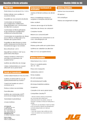 Gumikerekes töretőgémes munkaállványok JLG 340AJ