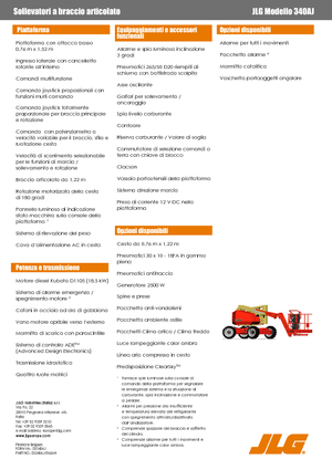 Gumikerekes töretőgémes munkaállványok JLG 340AJ