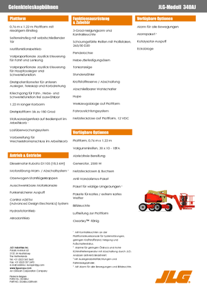 Gumikerekes töretőgémes munkaállványok JLG 340AJ