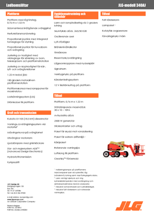 Gumikerekes töretőgémes munkaállványok JLG 340AJ