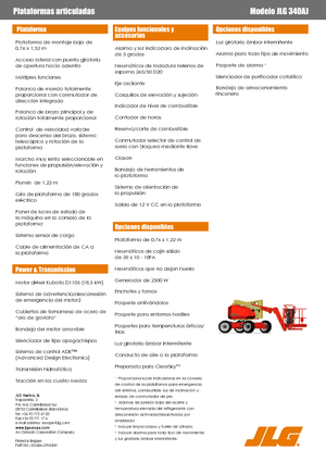 Gumikerekes töretőgémes munkaállványok JLG 340AJ