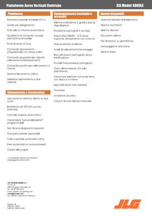 Gumikerekes ollós személyemelők JLG 4069LE