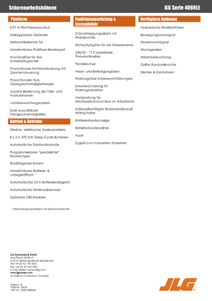 Gumikerekes ollós személyemelők JLG 4069LE