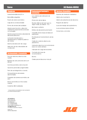 Gumikerekes ollós személyemelők JLG 4069LE