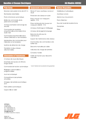 Gumikerekes ollós személyemelők JLG 4069LE