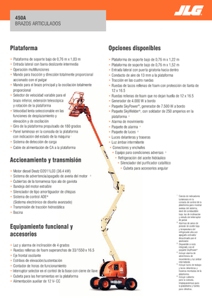 Gumikerekes töretőgémes munkaállványok JLG 450A Serie II