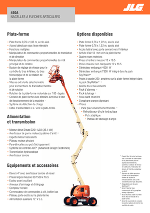Gumikerekes töretőgémes munkaállványok JLG 450A Serie II