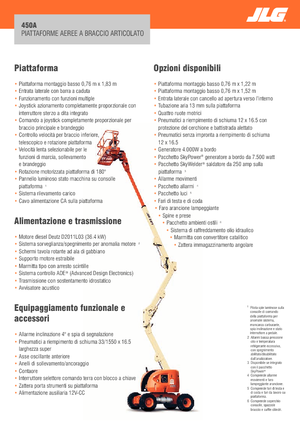 Gumikerekes töretőgémes munkaállványok JLG 450A Serie II