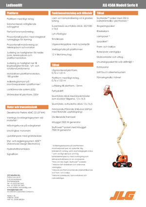 Gumikerekes töretőgémes munkaállványok JLG 450A Serie II